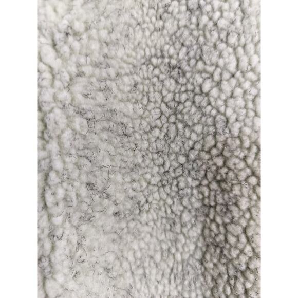 3156)Denim & Co Green Sherpa Zip Up  Jacket with  White Faux Fur Collar Plus 1X - Picture 7 of 10